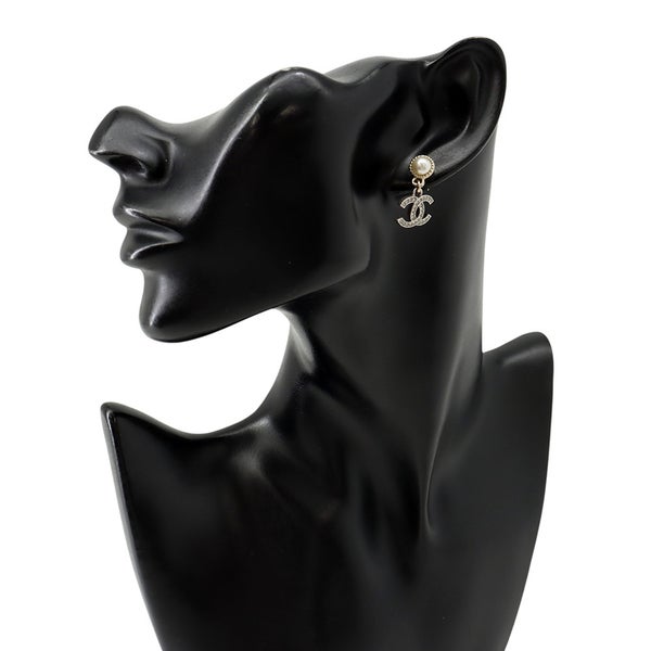 シャネル ピアス ココマーク ラインストーン フェイクパール B24K ABE547 CHANEL アクセサリー