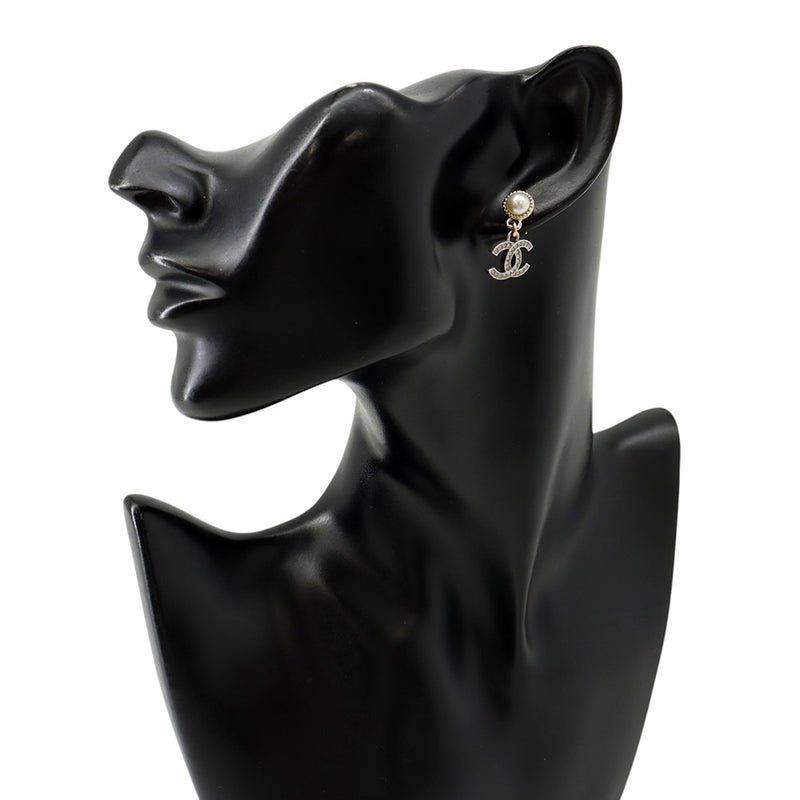 シャネル ピアス ココマーク ラインストーン フェイクパール B24K ABE547 CHANEL アクセサリー