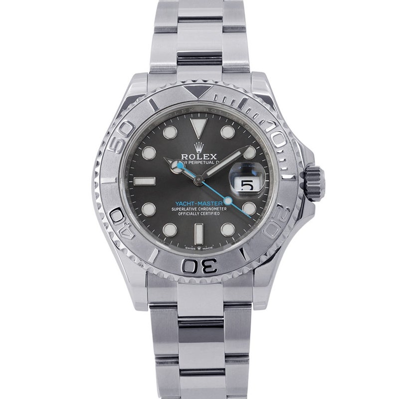 ロレックス ヨットマスター ロレジウム SS/プラチナ ランダムシリアル ルーレット 126622 ROLEX 腕時計 スレート文字盤
