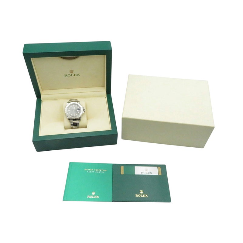 ロレックス ヨットマスター ロレジウム SS/プラチナ ランダムシリアル ルーレット 126622 ROLEX 腕時計 スレート文字盤