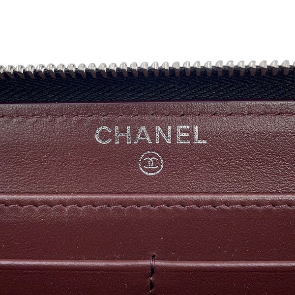 シャネル 長財布 マトラッセ ココマーク クラシック ロング ジップウォレット キャビアスキン AP0242 CHANEL 黒