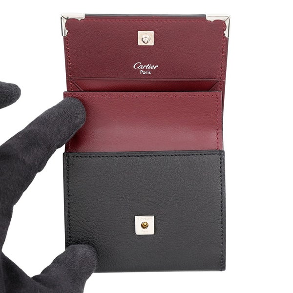 カルティエ コインケース マスト ドゥ スクエア コインケース レザー L3000571 Cartier 財布 黒