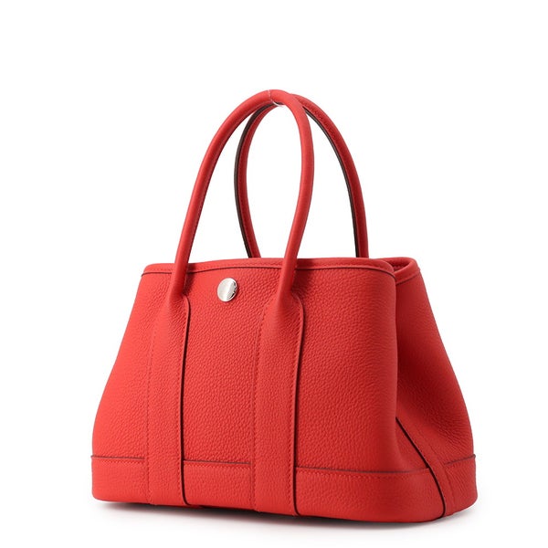 エルメス トートバッグ ネオ・ガーデン 23 ガーデンパーティ ルージュクー/シルバー金具 ネゴンダ G刻印 HERMES