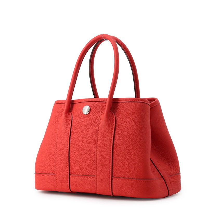 エルメス トートバッグ ネオ・ガーデン 23 ガーデンパーティ ルージュクー/シルバー金具 ネゴンダ G刻印 HERMES