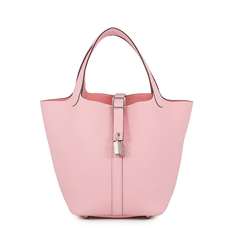 エルメス ハンドバッグ ピコタンロックPM ローズサクラ/シルバー金具 トリヨンクレマンス G刻印 HERMES