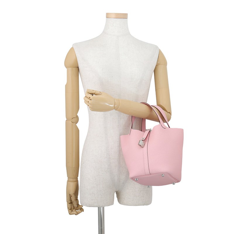 エルメス ハンドバッグ ピコタンロックPM ローズサクラ/シルバー金具 トリヨンクレマンス G刻印 HERMES