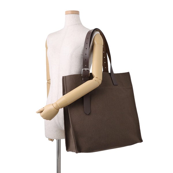 エルメス トートバッグ エトリヴィエール ショッピング エタン/エベンヌ/シルバー金具 トワルアッシュ/ヴァッシュハンター □Q刻印