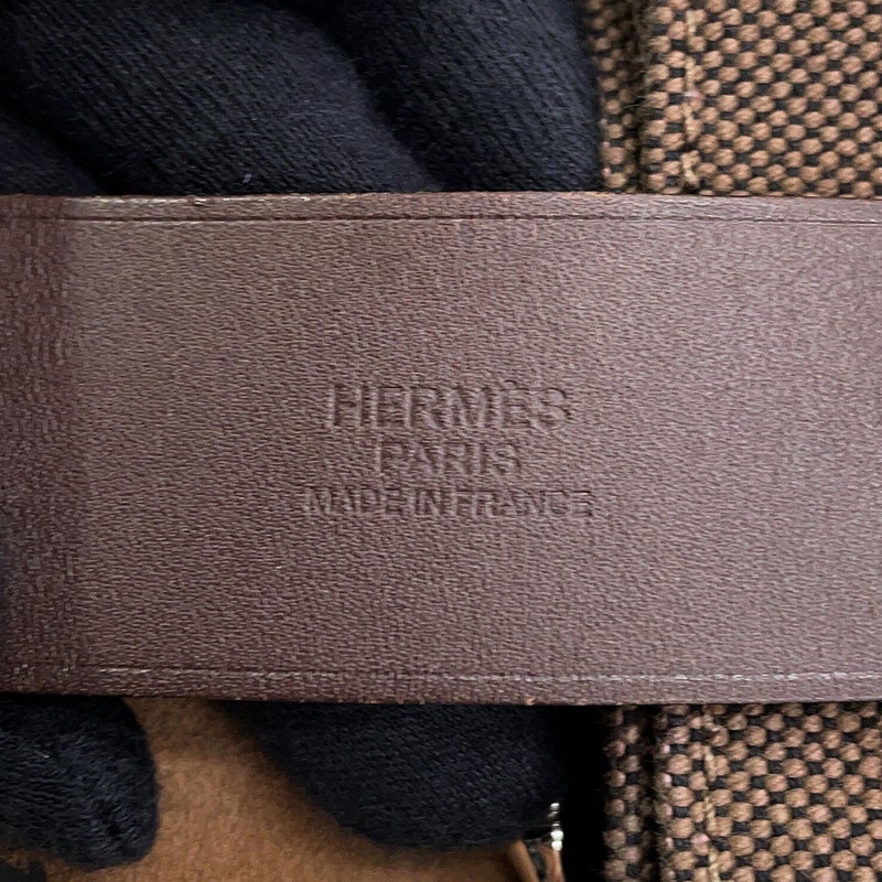 エルメス トートバッグ エトリヴィエール ショッピング エタン/エベンヌ/シルバー金具 トワルアッシュ/ヴァッシュハンター □Q刻印