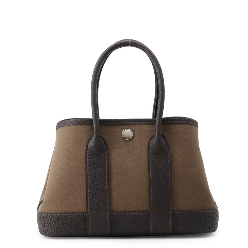 エルメス トートバッグ ネオ・ガーデン 23 ガーデンパーティ エトゥープ/べブラン/シルバー金具 トワルオフィシエ/ネゴンダ G刻印 バイブルン