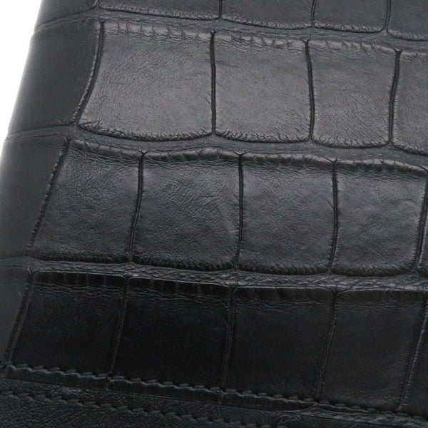 ルイヴィトン 長財布 モノグラム・エクリプス/オーストリッチ/クロコダイル ポルトフォイユ・ブラザ N96277 メンズ ブラック 黒