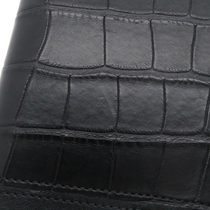 ルイヴィトン 長財布 モノグラム・エクリプス/オーストリッチ/クロコダイル ポルトフォイユ・ブラザ N96277 メンズ ブラック 黒