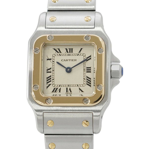 カルティエ サントスガルベ SM W20012C4 Cartier 腕時計 クォーツ アイボリー文字盤