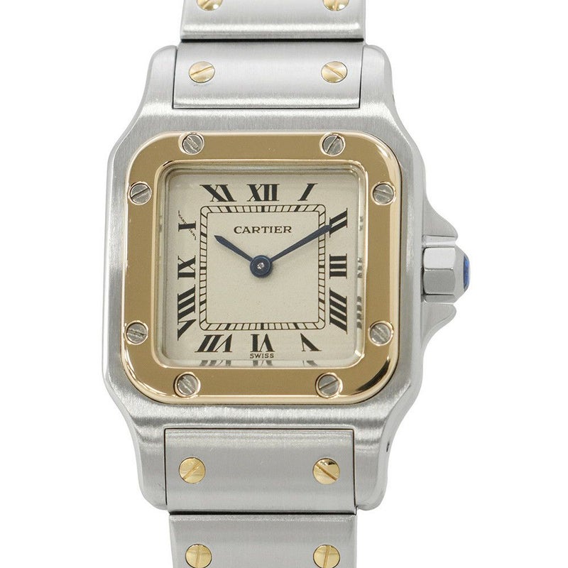 カルティエ サントスガルベ SM W20012C4 Cartier 腕時計 クォーツ アイボリー文字盤
