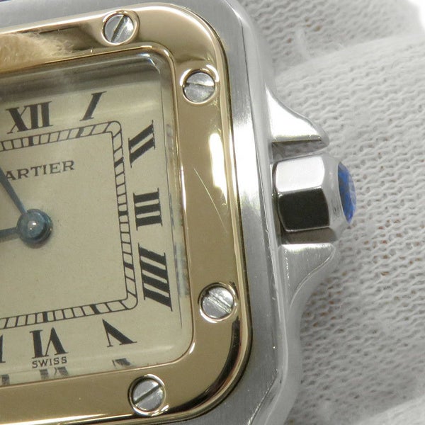 カルティエ サントスガルベ SM W20012C4 Cartier 腕時計 クォーツ アイボリー文字盤