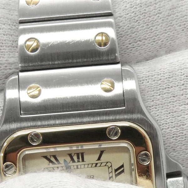 カルティエ サントスガルベ SM W20012C4 Cartier 腕時計 クォーツ アイボリー文字盤