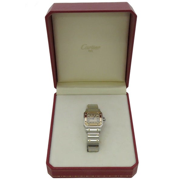 カルティエ サントスガルベ SM W20012C4 Cartier 腕時計 クォーツ アイボリー文字盤