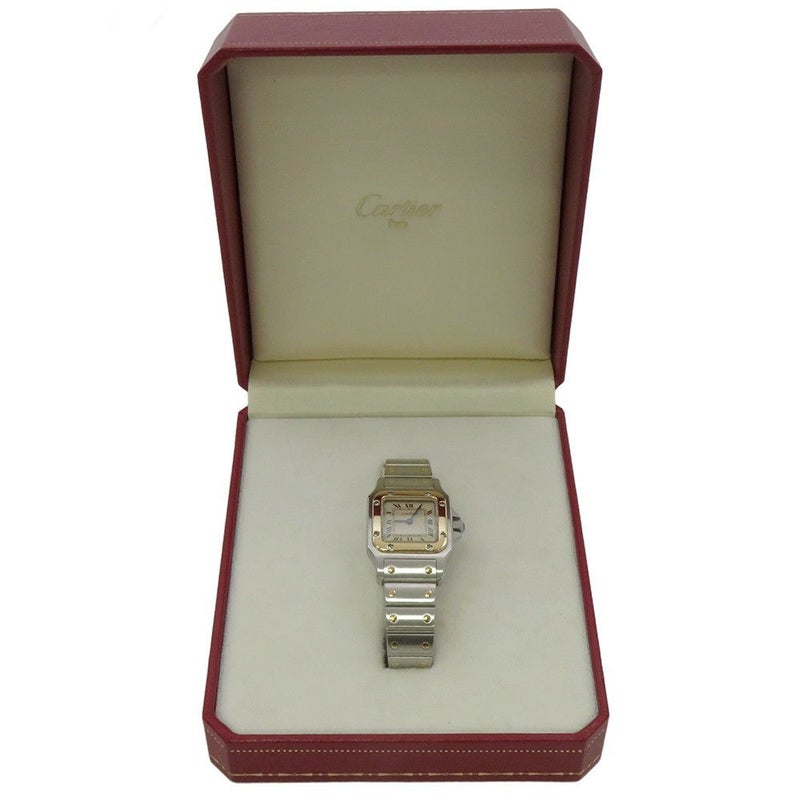 カルティエ サントスガルベ SM W20012C4 Cartier 腕時計 クォーツ アイボリー文字盤