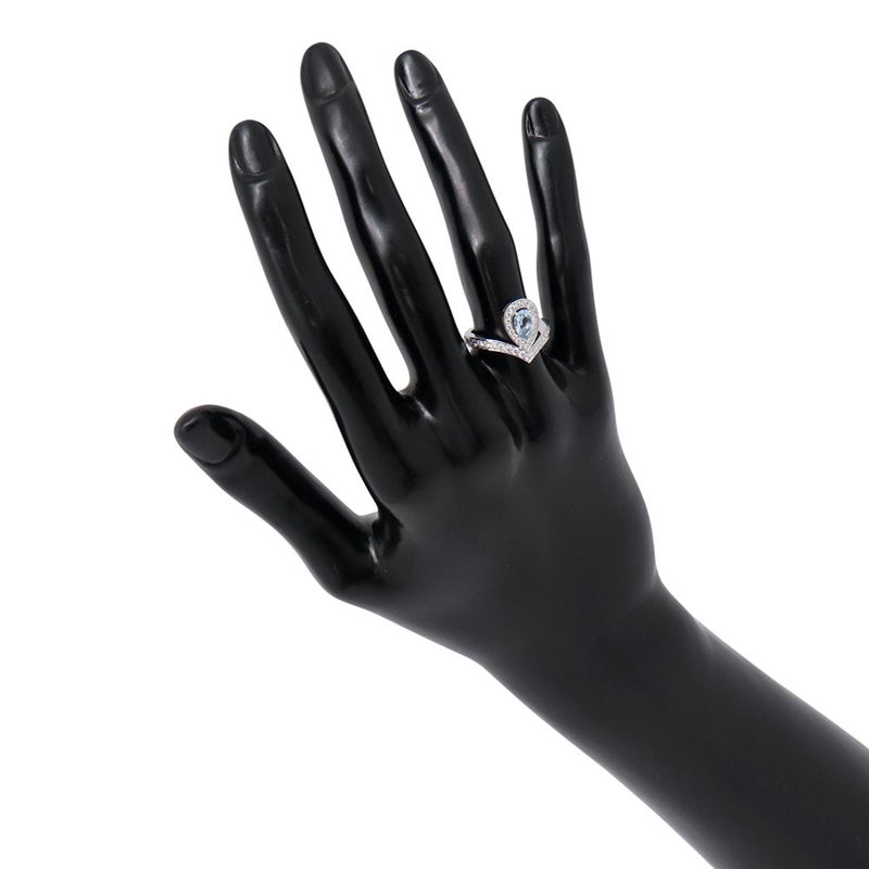 ショーメ リング ジョゼフィーヌ エグレット ダイヤ 40P/アクアマリン 1P 0.60ct K18WG サイズ48 083297 Chaumet 指輪
