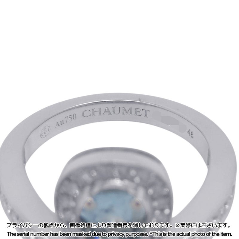 ショーメ リング ジョゼフィーヌ エグレット ダイヤ 40P/アクアマリン 1P 0.60ct K18WG サイズ48 083297 Chaumet 指輪
