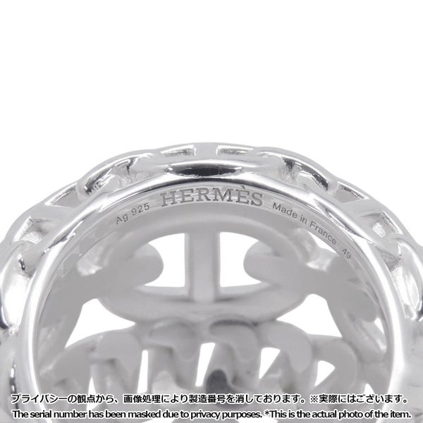 エルメス リング シェーヌダンクル マルチチェーンTGM Enchainee SV925シルバー リングサイズ49 HERMES ジュエリー