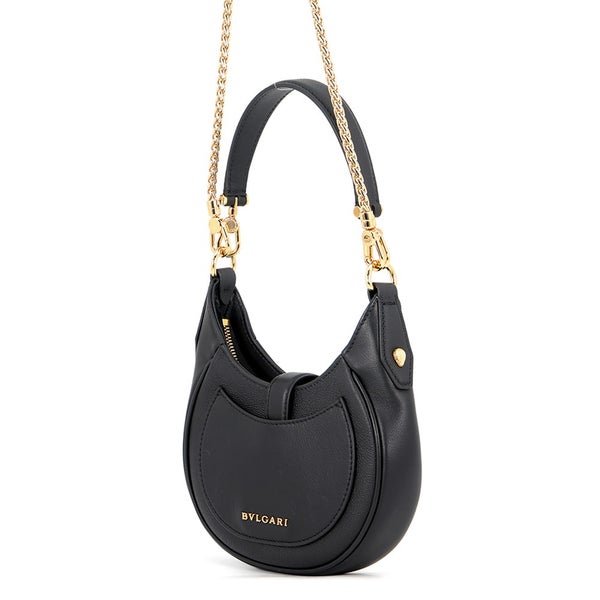 ブルガリ ハンドバッグ セルペンティ エリプス スモール レザー BVLGARI ２wayショルダー 黒