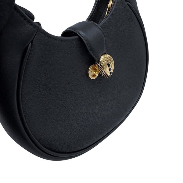 ブルガリ ハンドバッグ セルペンティ エリプス スモール レザー BVLGARI ２wayショルダー 黒
