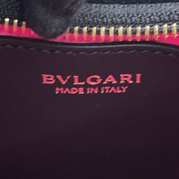 ブルガリ ハンドバッグ セルペンティ エリプス スモール レザー BVLGARI ２wayショルダー 黒