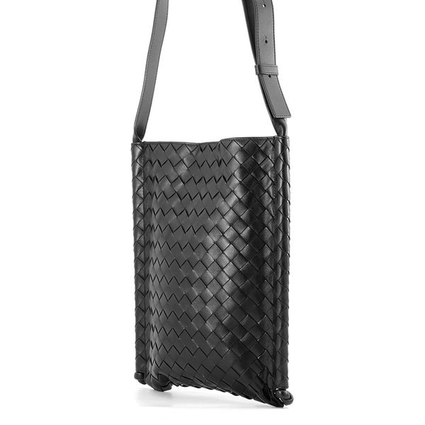 ボッテガヴェネタ ショルダーバッグ イントレチャート レザー BOTTEGA VENETA バッグ 黒