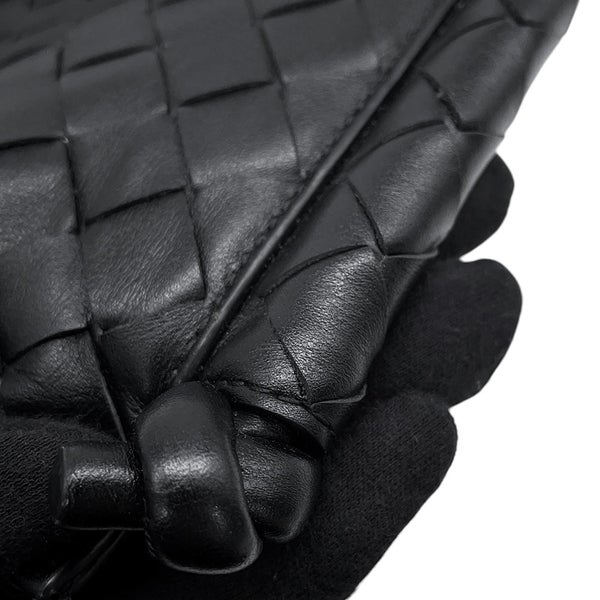 ボッテガヴェネタ ショルダーバッグ イントレチャート レザー BOTTEGA VENETA バッグ 黒