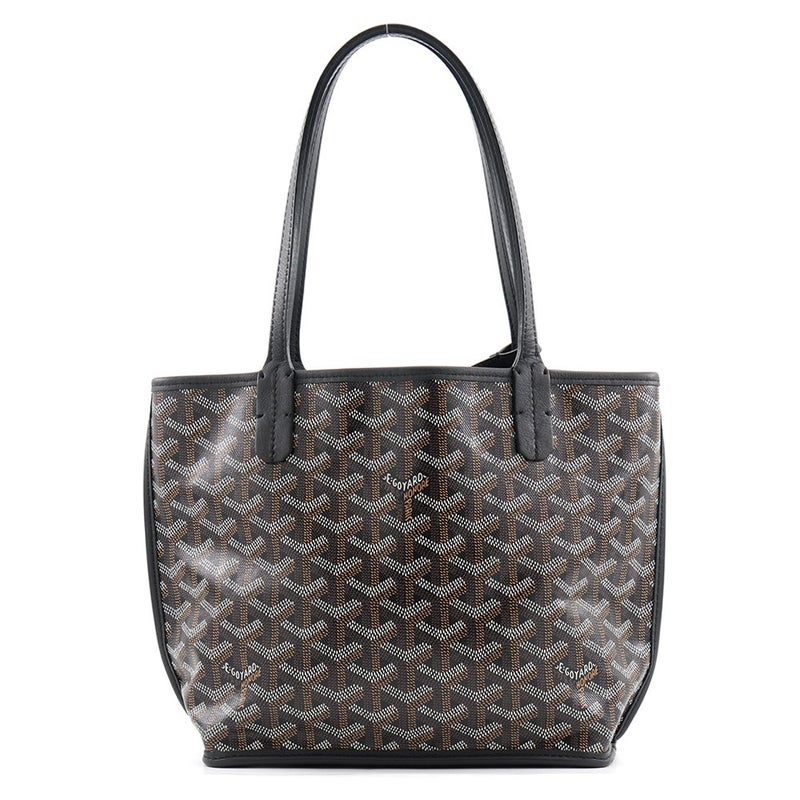 ゴヤール トートバッグ アンジュ ミニ リバーシブル PVC ANJOUSMINCG12TY12P GOYARD ポーチ付き 黒