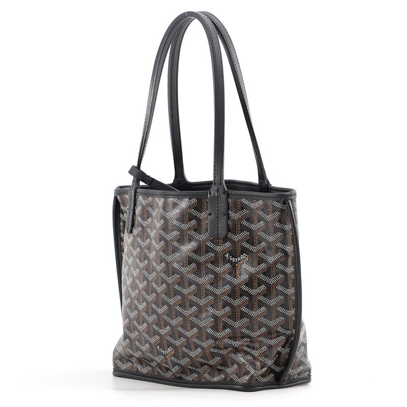 ゴヤール トートバッグ アンジュ ミニ リバーシブル PVC ANJOUSMINCG12TY12P GOYARD ポーチ付き 黒