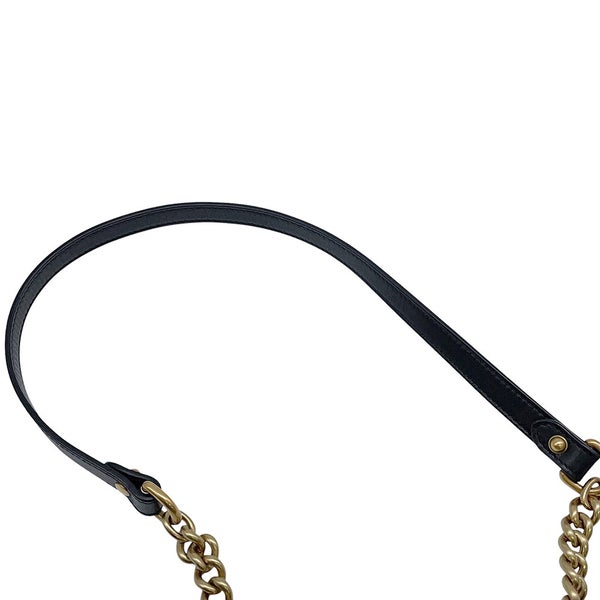 グッチ チェーンショルダーバッグ GGマーモント スモール レザー 446744 GUCCI 黒