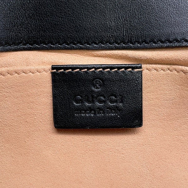 グッチ チェーンショルダーバッグ GGマーモント スモール レザー 446744 GUCCI 黒