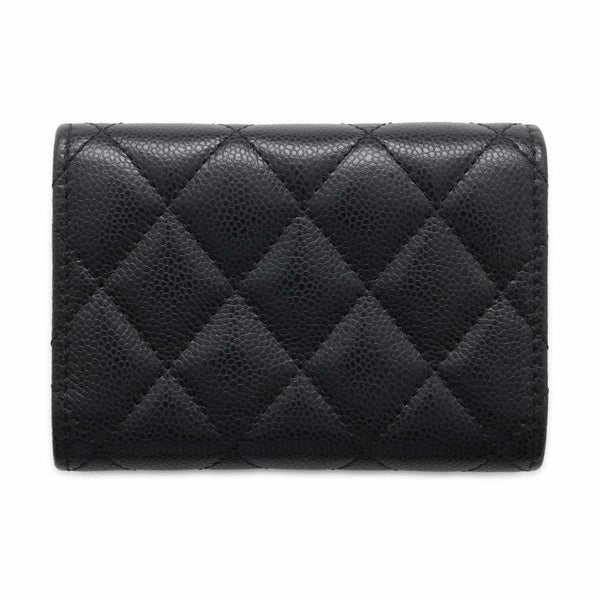 シャネル 三つ折り財布 マトラッセ ココマーク クラシック スモール フラップ ウォレット AP0230 CHANEL 財布 黒