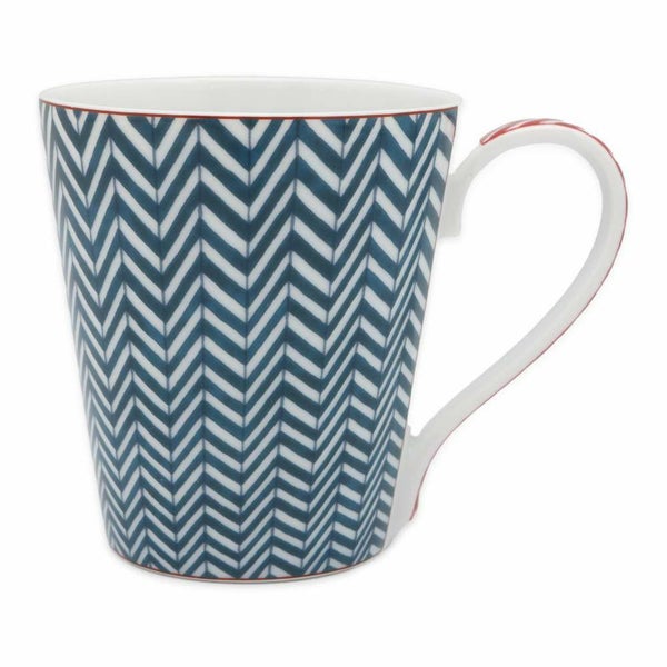 エルメス マグカップ カバン シェブロン・ブルー 250ml HERMES 陶器 食器 ギフト