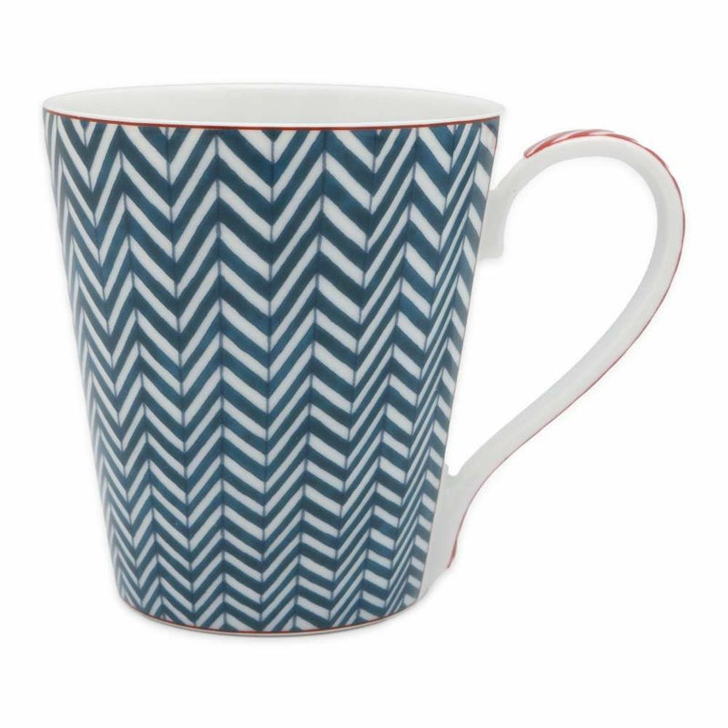 エルメス マグカップ カバン シェブロン・ブルー 250ml HERMES 陶器 食器 ギフト