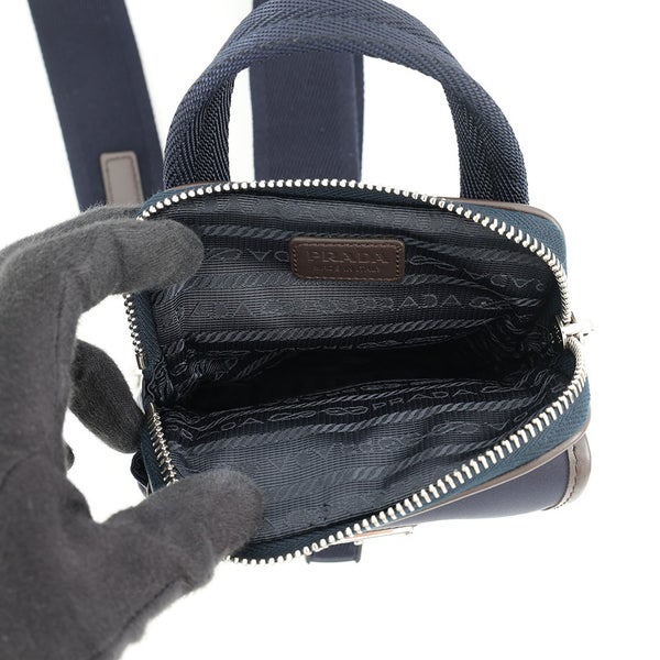 プラダ フォンホルダー Re-Nylon トライアングルロゴプレート スマートフォンケース ナイロン スエード 2ZH194 PRADA