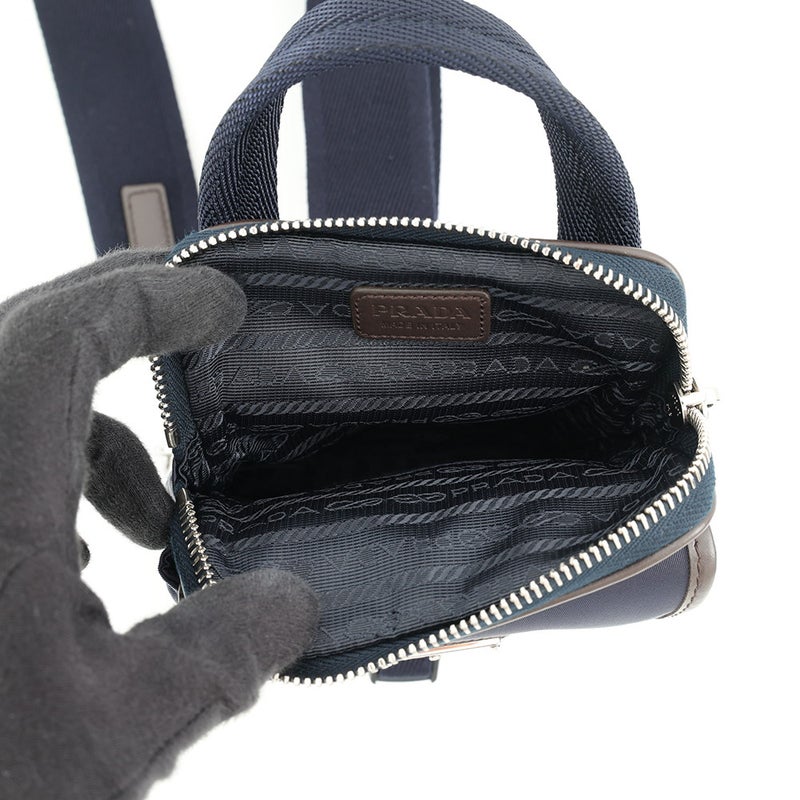 プラダ フォンホルダー Re-Nylon トライアングルロゴプレート スマートフォンケース ナイロン スエード 2ZH194 PRADA