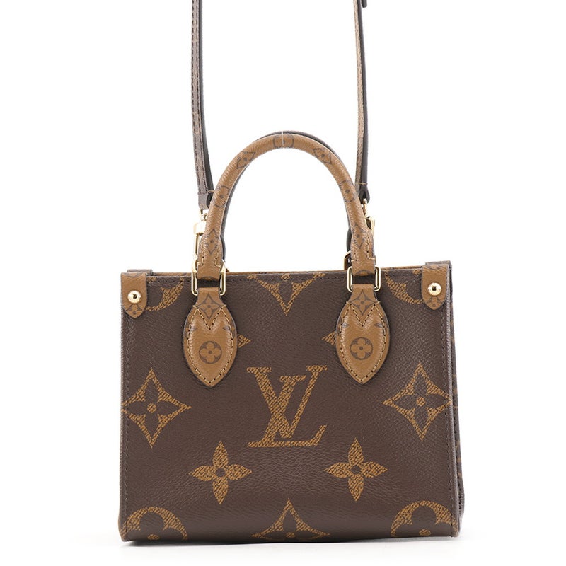 ルイヴィトン ハンドバッグ モノグラム・リバース オンザゴーBB M46839 LOUIS VUITTON 2way