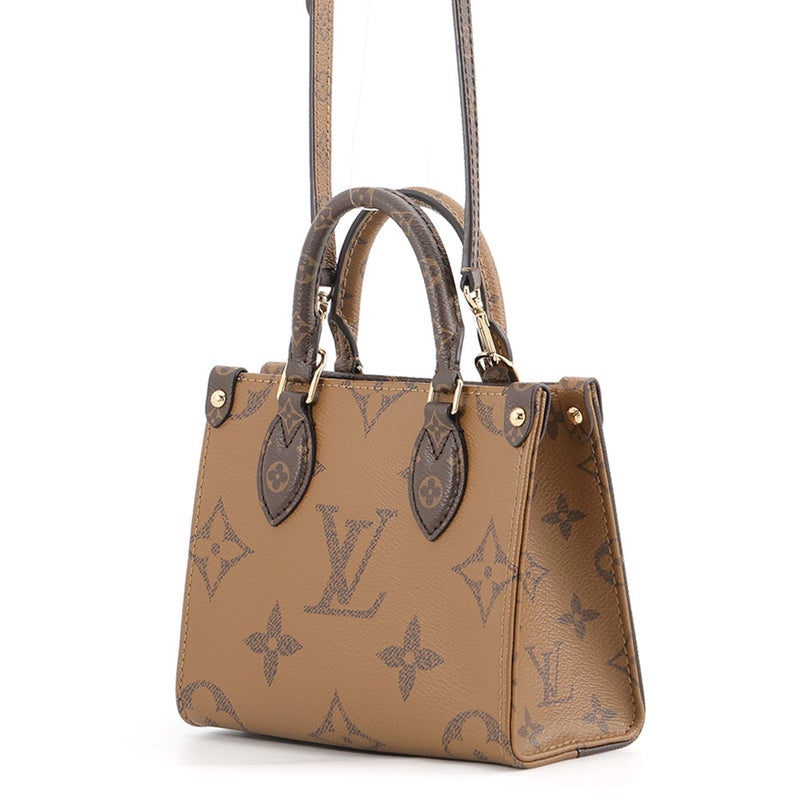 ルイヴィトン ハンドバッグ モノグラム・リバース オンザゴーBB M46839 LOUIS VUITTON 2way