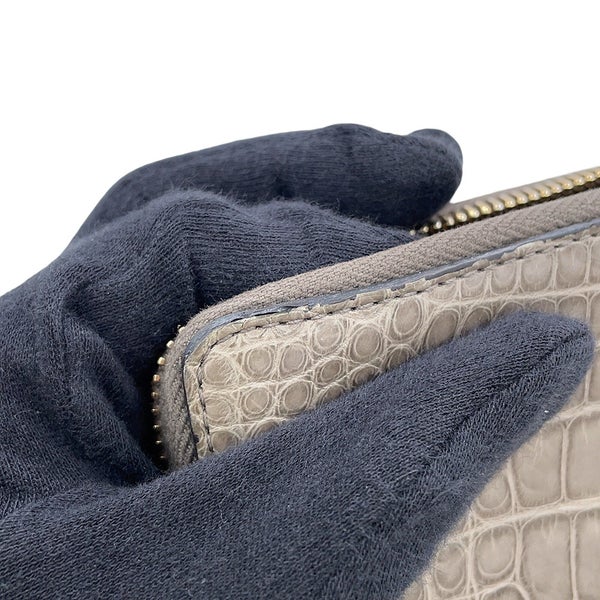 グッチ 長財布 バンブータッセル ラウンドファスナー クロコダイル 307984 GUCCI ロングウォレット