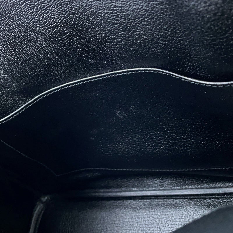エルメス バーキン30 ブラック/シルバー金具 エプソン □K刻印 HERMES Birkin ハンドバッグ 黒