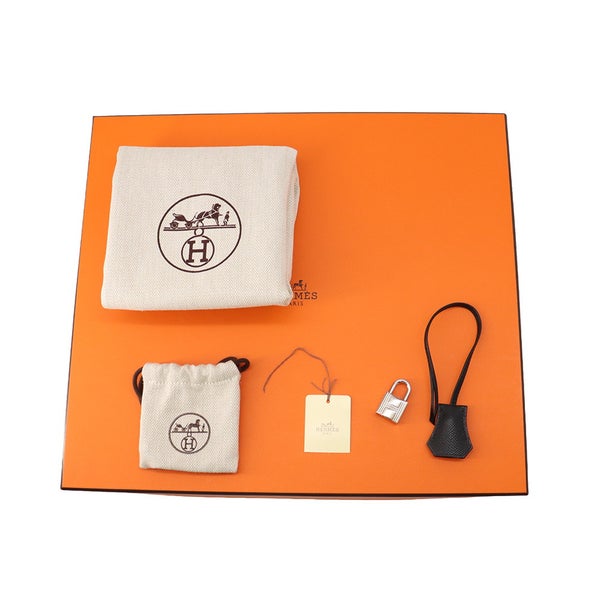 エルメス バーキン30 ブラック/シルバー金具 エプソン □K刻印 HERMES Birkin ハンドバッグ 黒