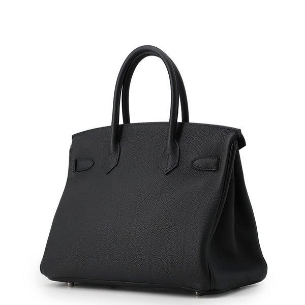 エルメス バーキン30 ブラック/シルバー金具 トゴ G刻印 HERMES Birkin ハンドバッグ 黒
