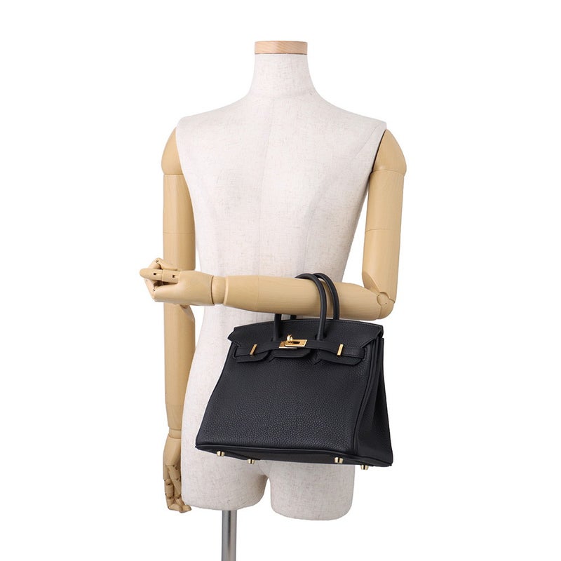 エルメス バーキン25 ブラック/ゴールド金具 トゴ B刻印 HERMES Birkin ハンドバッグ 黒