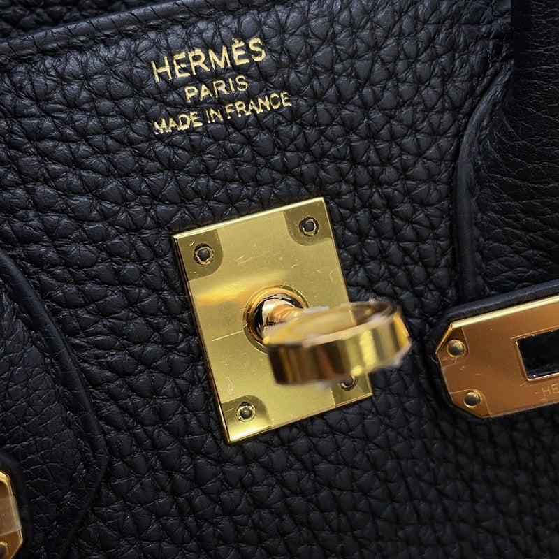 エルメス バーキン25 ブラック/ゴールド金具 トゴ B刻印 HERMES Birkin ハンドバッグ 黒