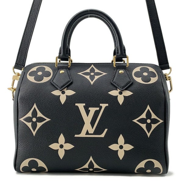 ルイヴィトン ハンドバッグ バイカラーモノグラム・アンプラント スピーディ・バンドリエール25 M58947 2way 黒 ブラック