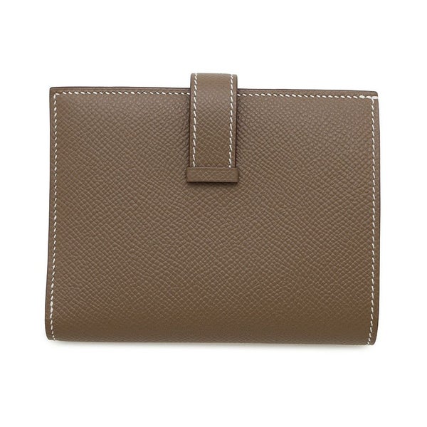 エルメス 二つ折り財布 ベアンコンパクト エトゥープ/ゴールド金具 エプソン W刻印 HERMES 財布