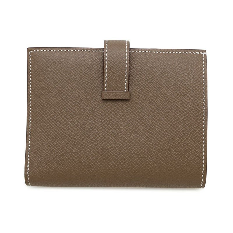 エルメス 二つ折り財布 ベアンコンパクト エトゥープ/ゴールド金具 エプソン W刻印 HERMES 財布