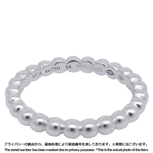 ヴァンクリーフ＆アーペル リング ペルレ ミディアムモデル K18WGホワイトゴールド リングサイズ54 VCARN9PC00